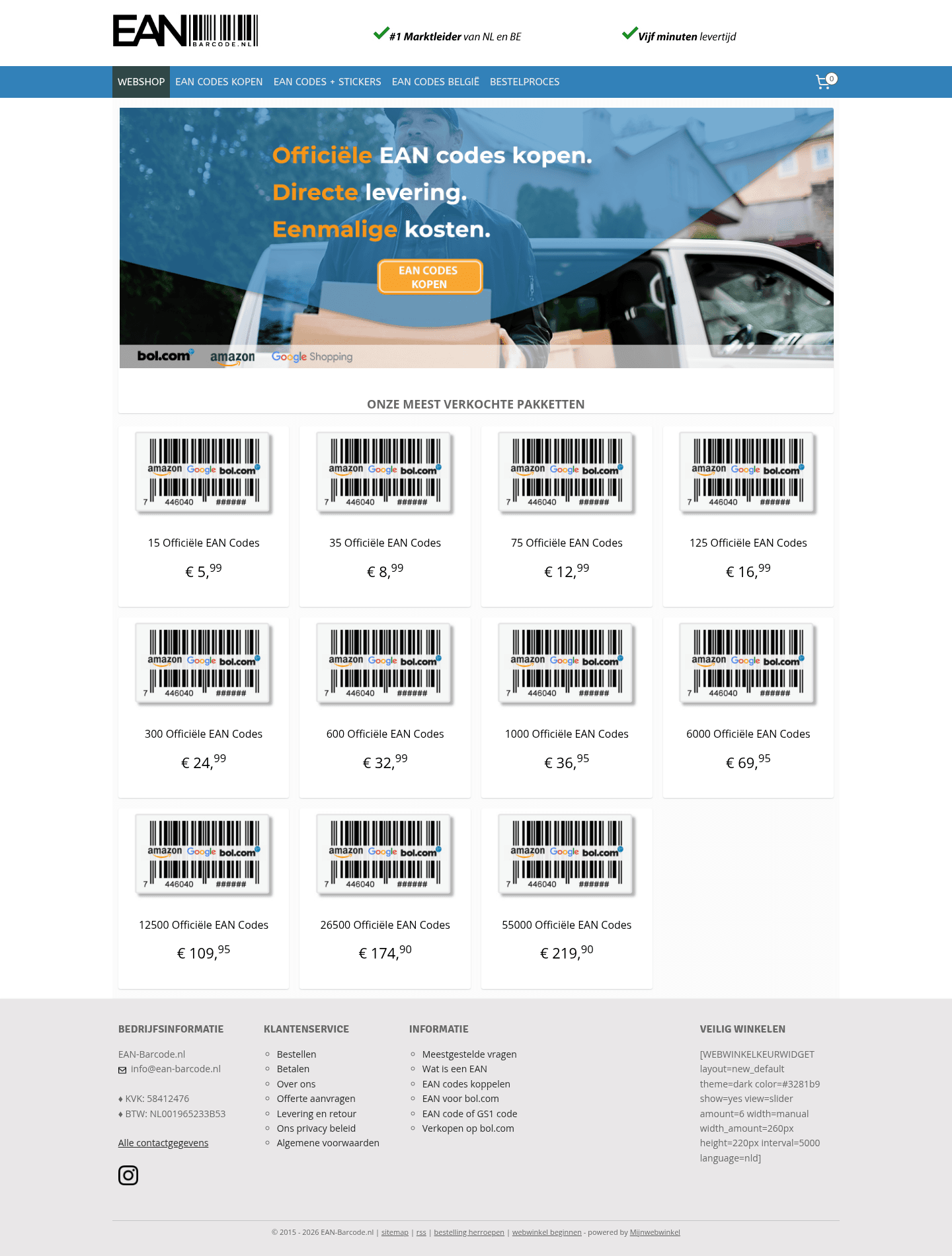 Screenshot of ean-barcode.nl