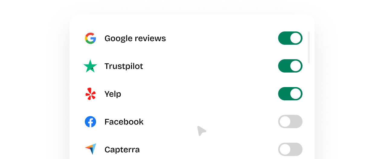 Configure the sources used for your reputation score