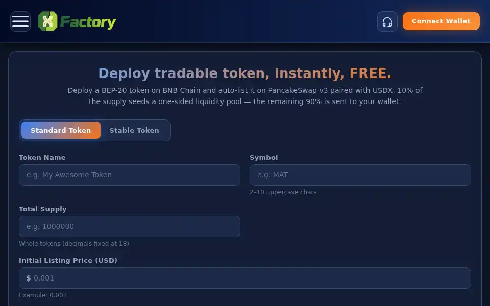 Screenshot of 0xfactory.com