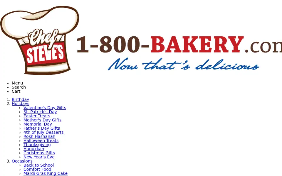 Screenshot of 1-800-bakery.com