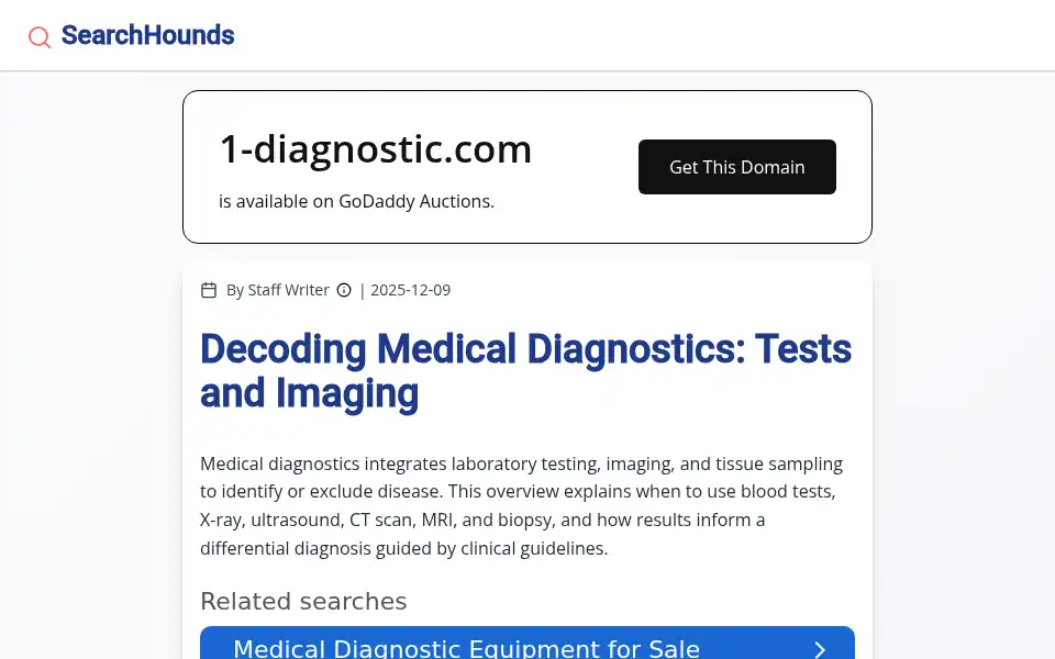 Screenshot of 1-diagnostic.com