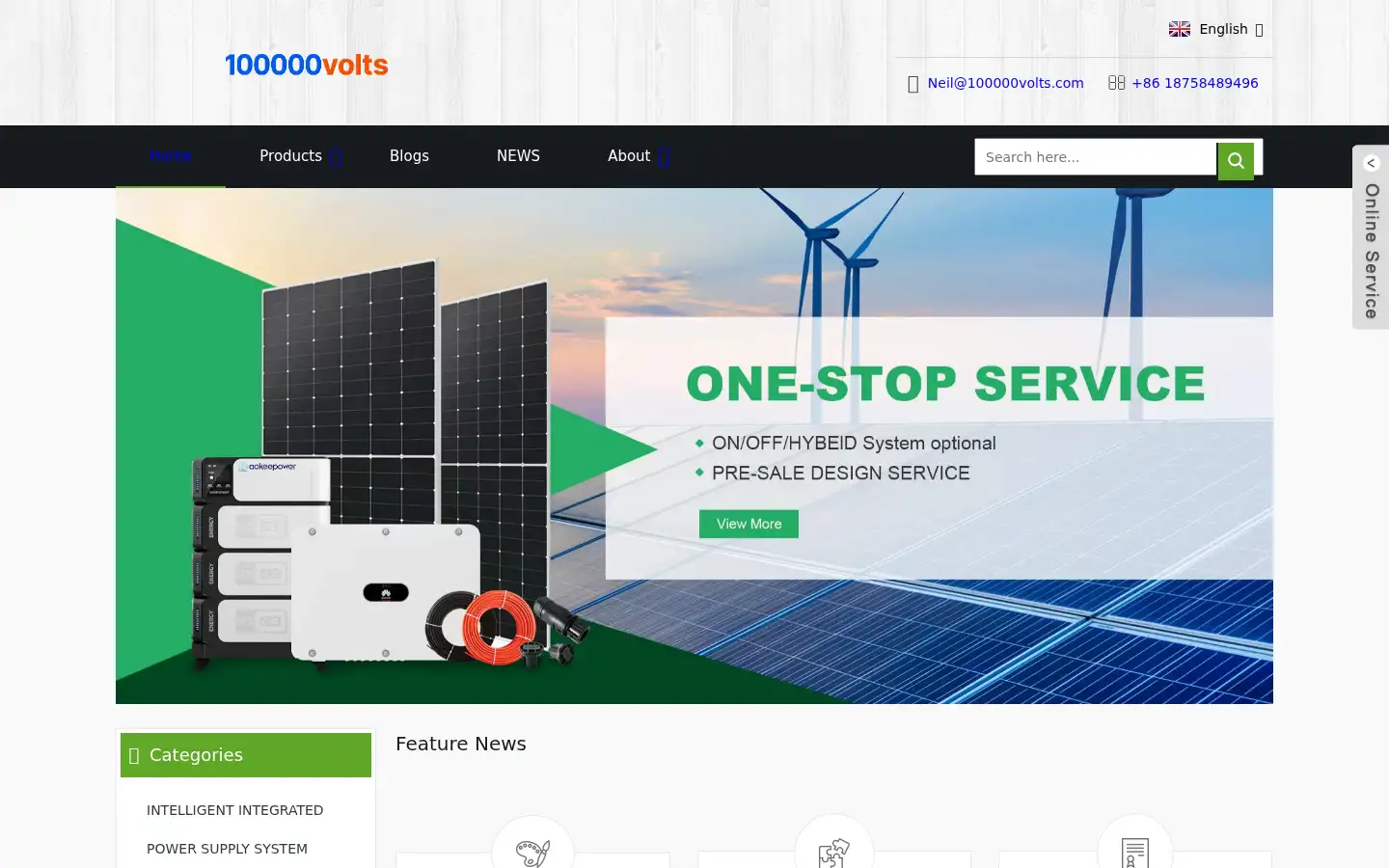 Screenshot of 100000volts.com
