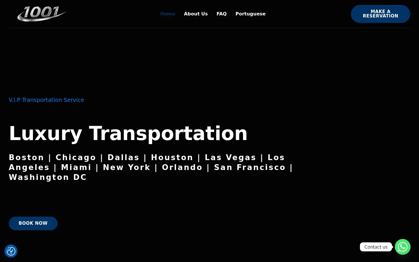Screenshot of 1001limo.com