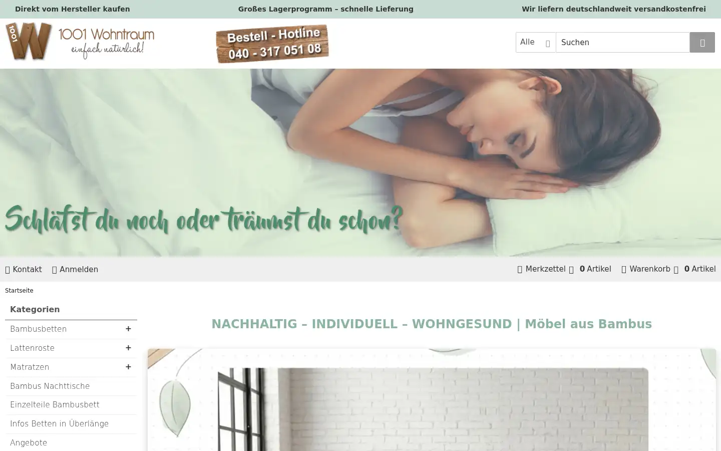 Screenshot of 1001wohntraum.de