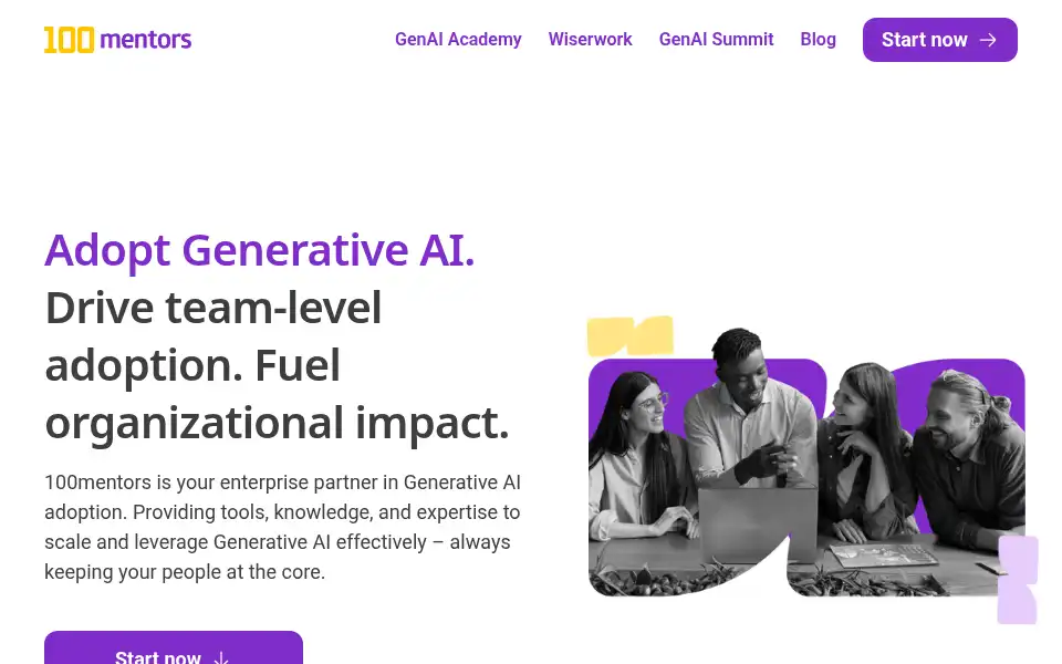 Screenshot of 100mentors.com