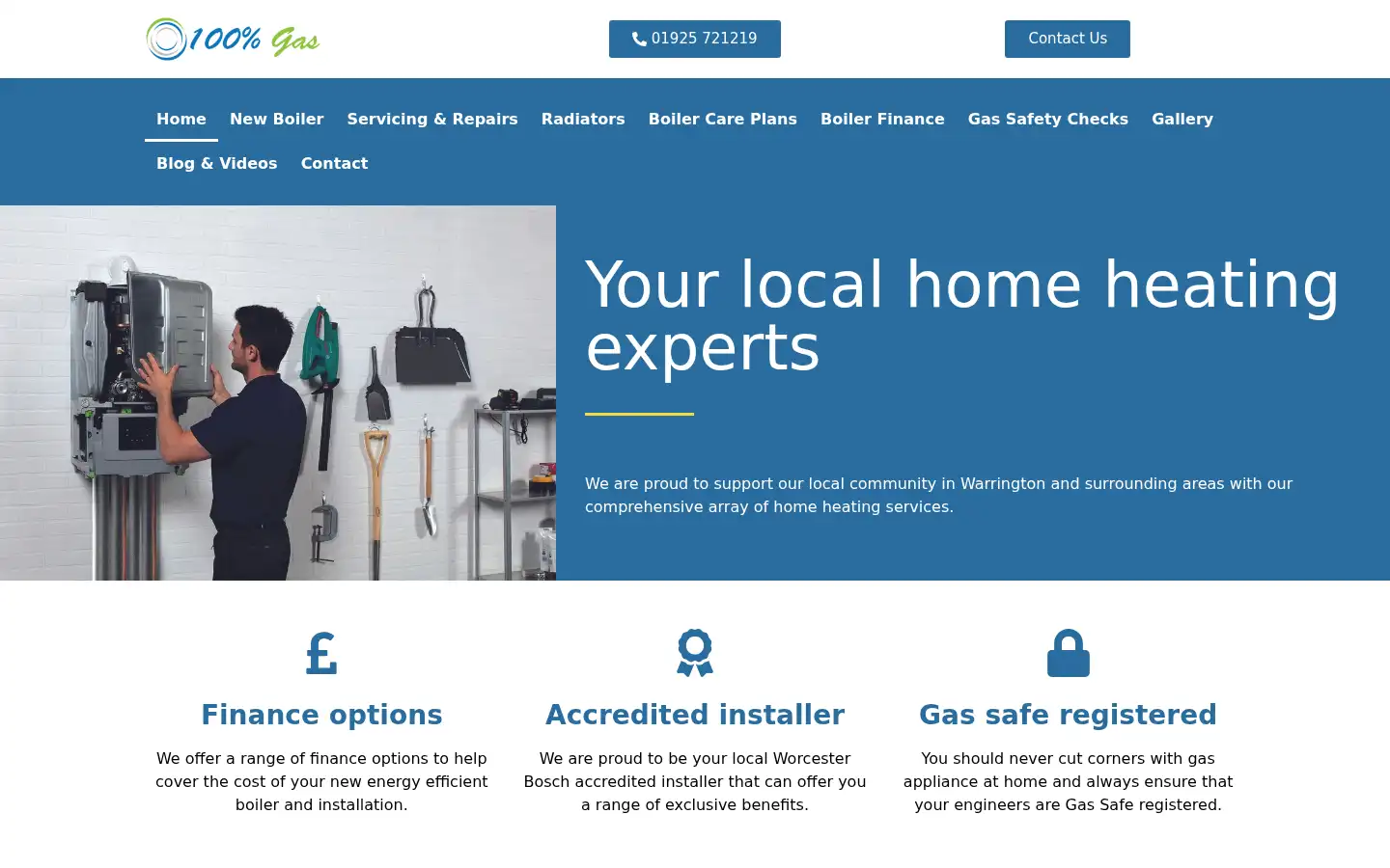 Screenshot of 100percentgas.co.uk