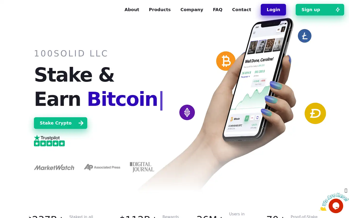 Screenshot of 100solidllc.com