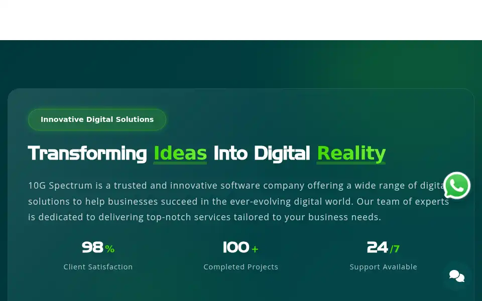 Screenshot of 10gspectrum.com