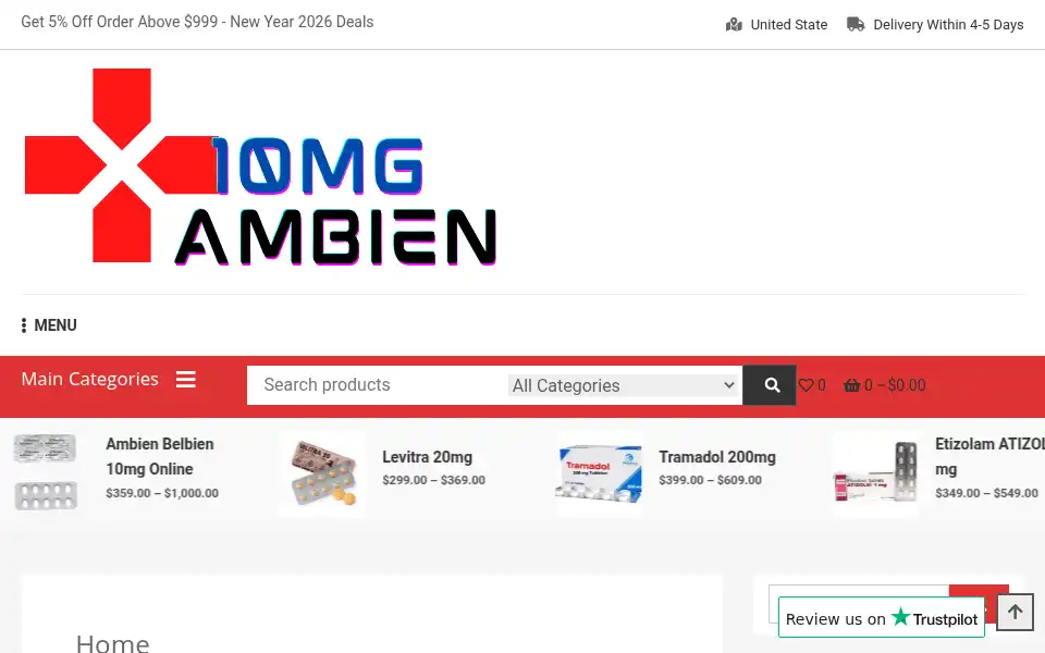Screenshot of 10mgambien.com