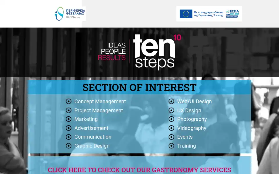 Screenshot of 10steps.gr
