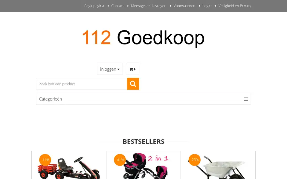 Screenshot of 112goedkoop.nl