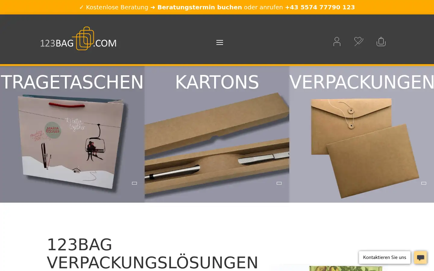 Screenshot of 123bag.com