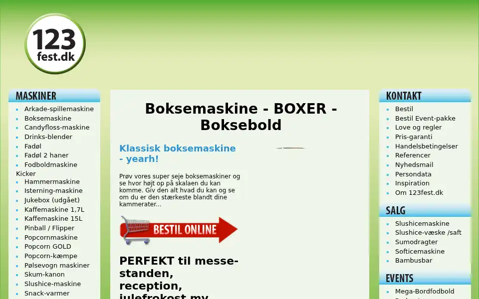 Screenshot of 123fest.dk