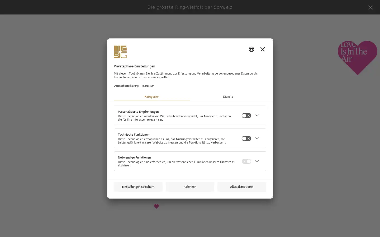Screenshot of 123gold.ch