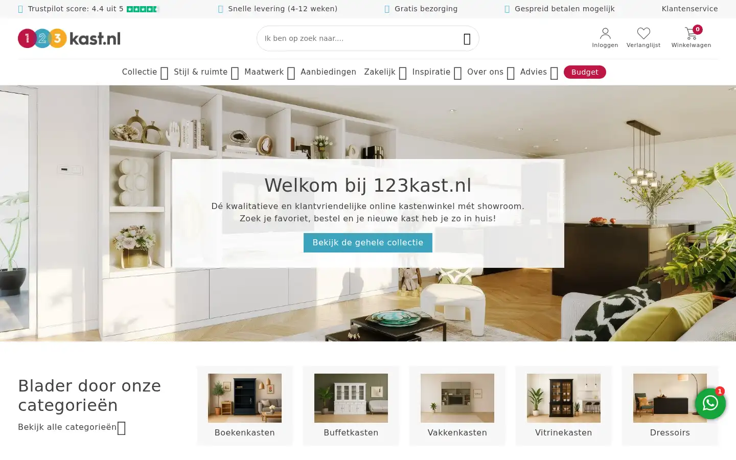 Screenshot of 123kast.nl