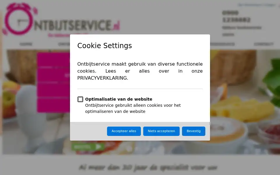 Screenshot of 123ontbijt.nl