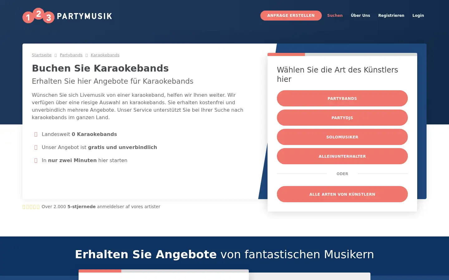 Screenshot of 123partymusik.ch