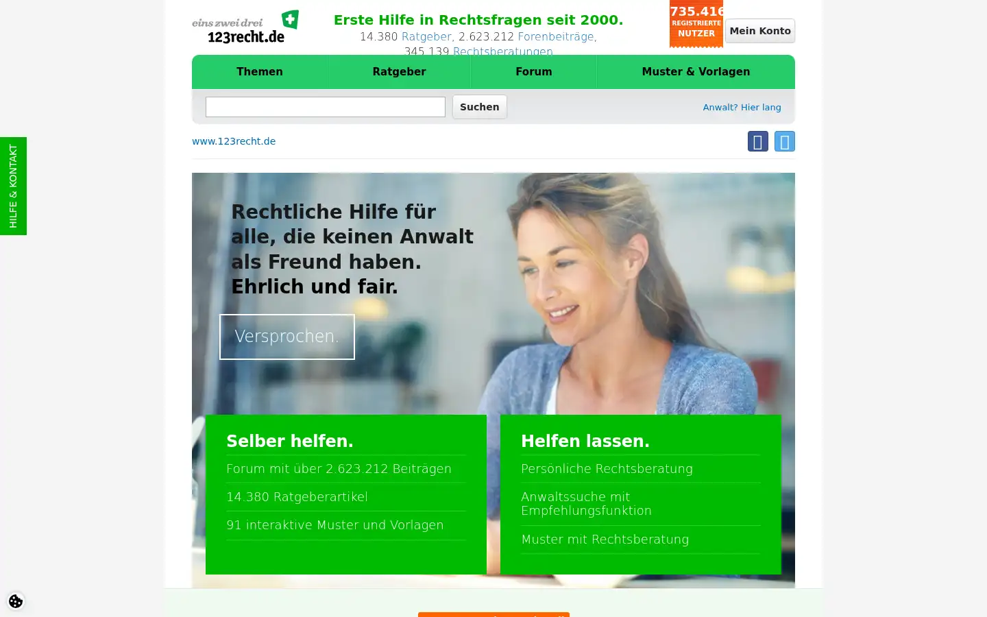 Screenshot of 123recht.net