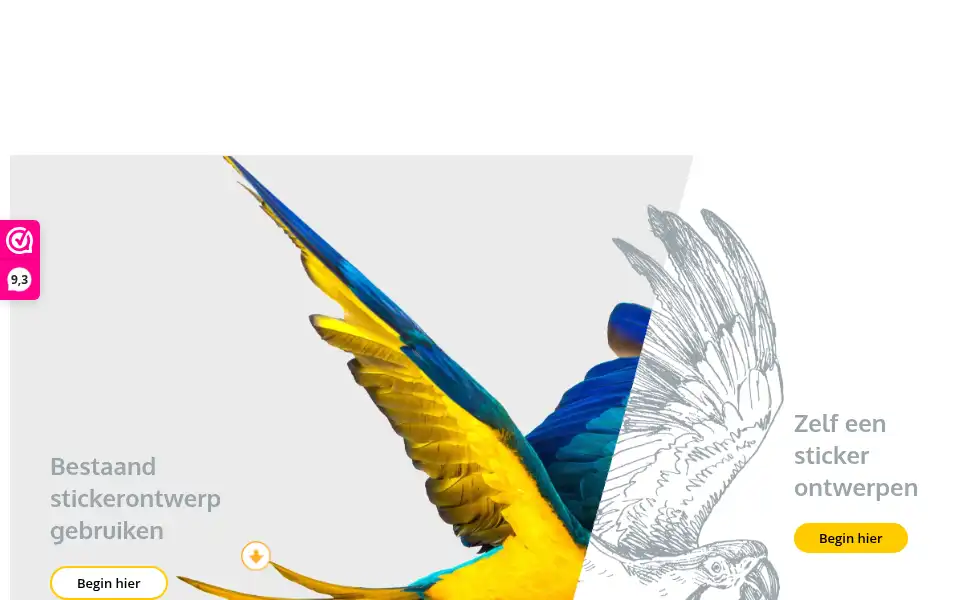 Screenshot of 123sticker.nl
