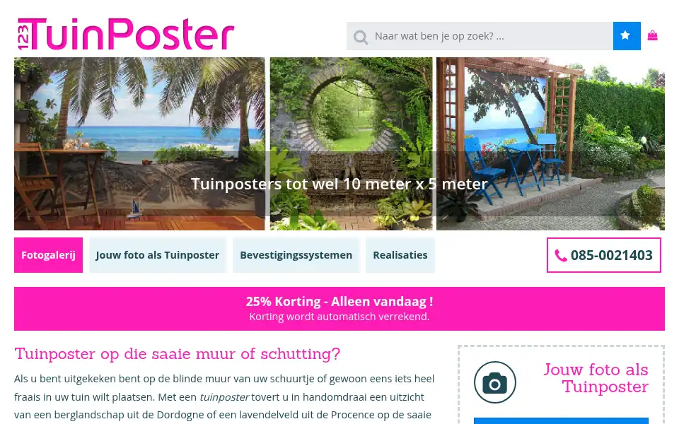 Screenshot of 123tuinposter.nl