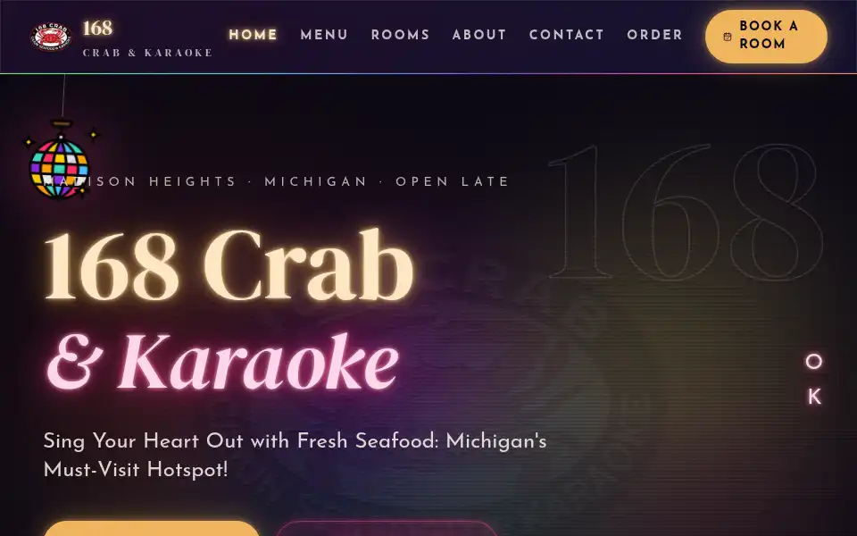 Screenshot of 168crab.com