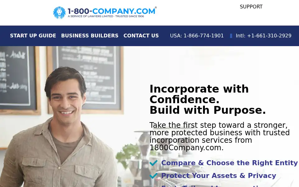 Screenshot of 1800company.com