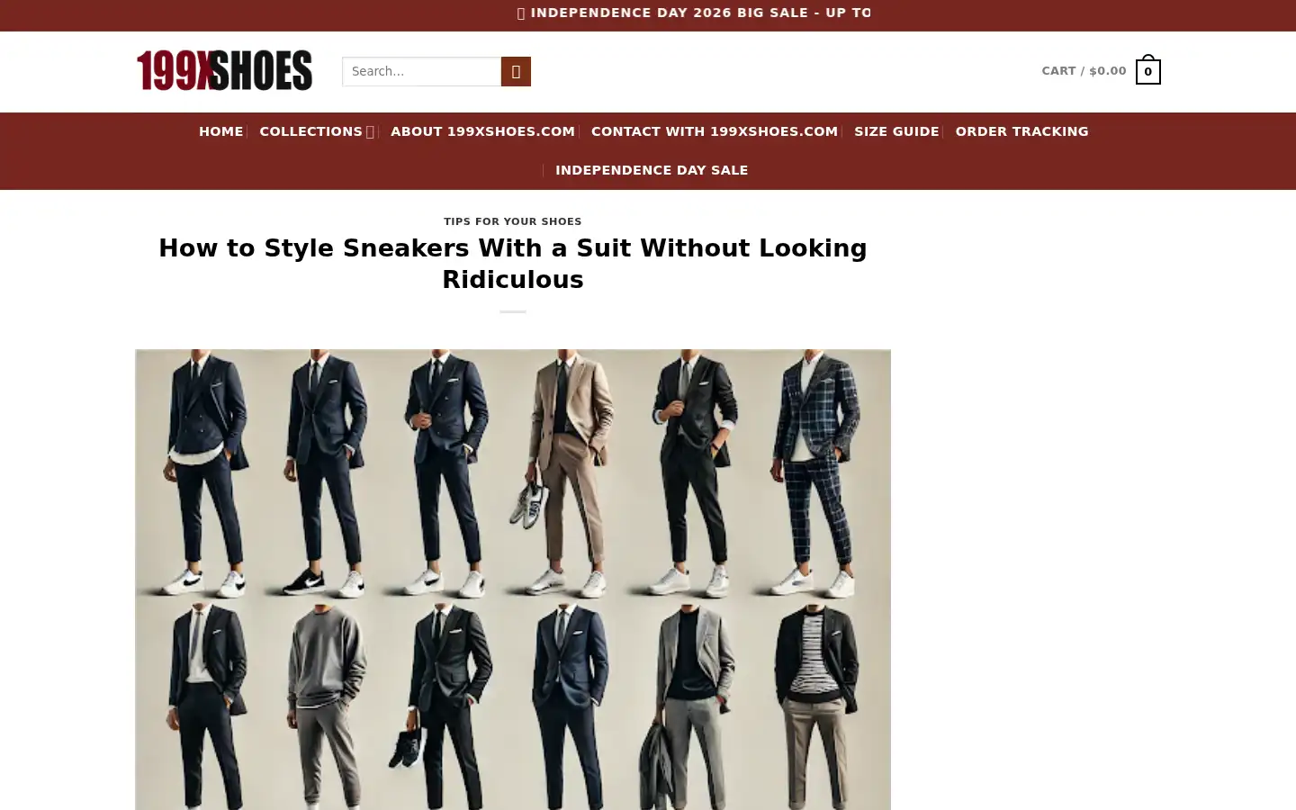 Screenshot of 199xshoes.com