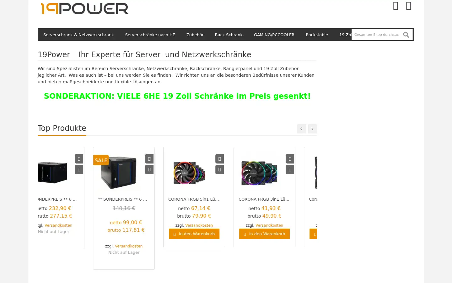 Screenshot of 19power.de