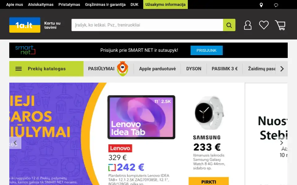 Screenshot of 1a.lt