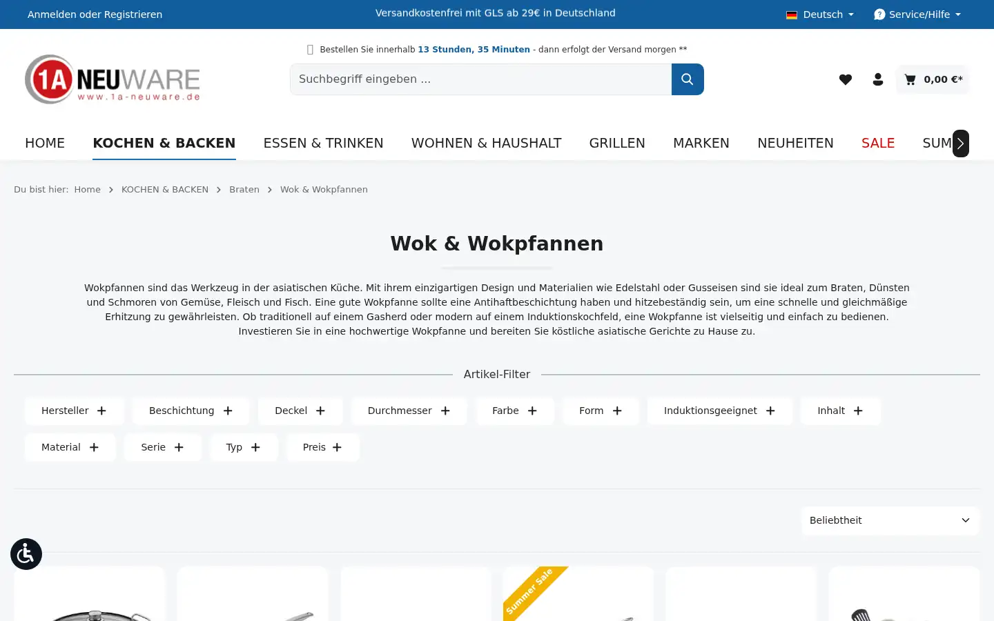Screenshot of 1a-neuware.de