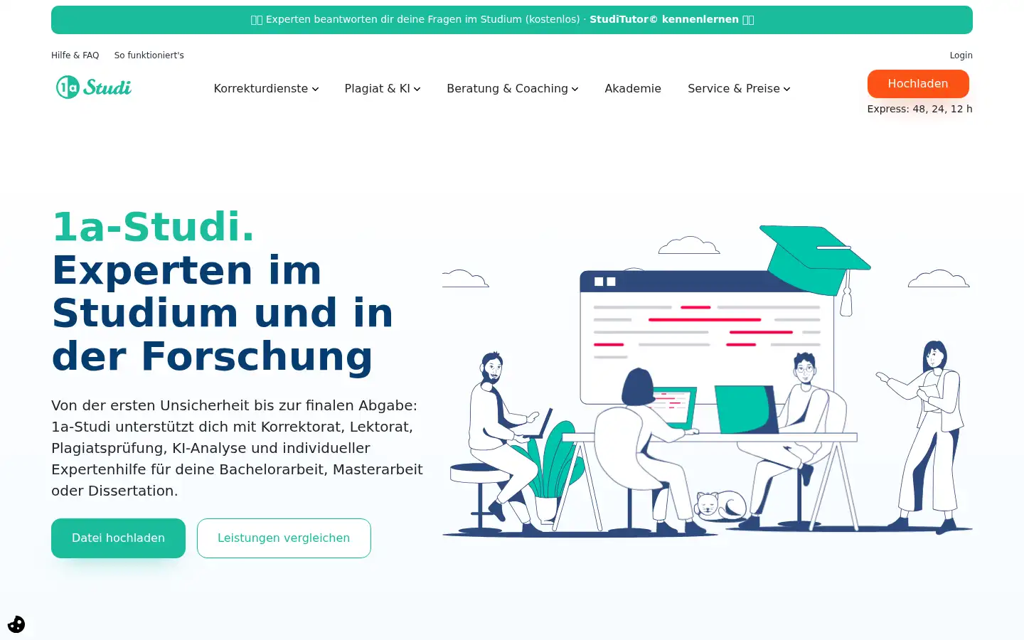 Screenshot of 1a-studi.de