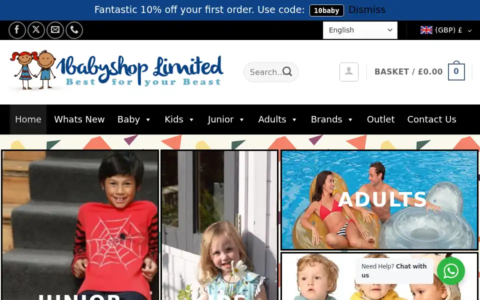 Screenshot of 1babyshop.com