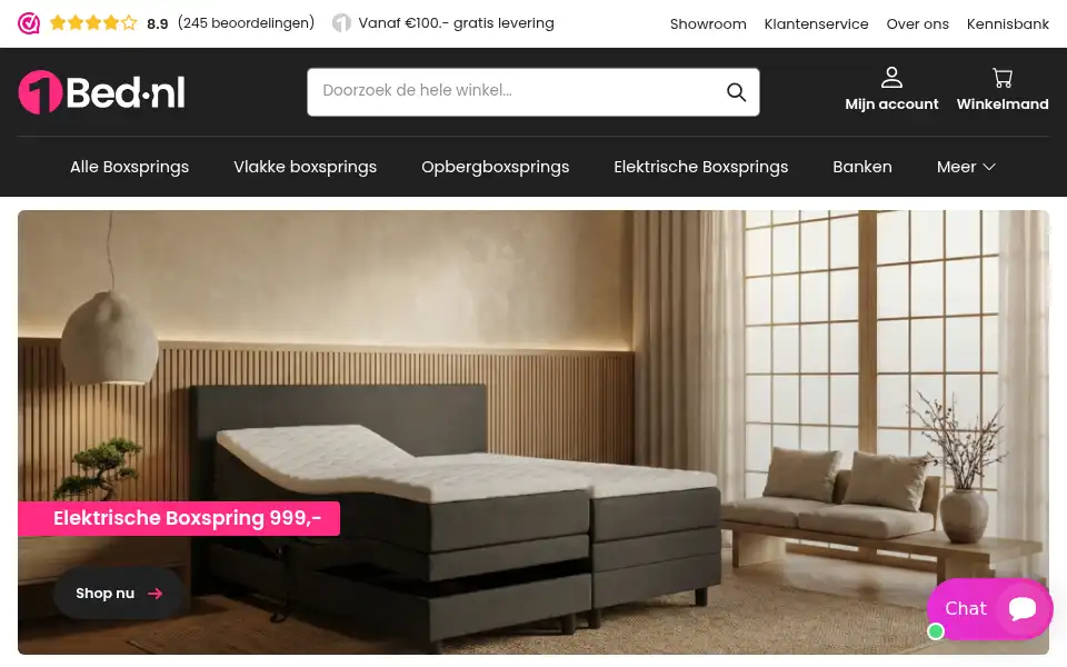 Screenshot of 1bed.nl