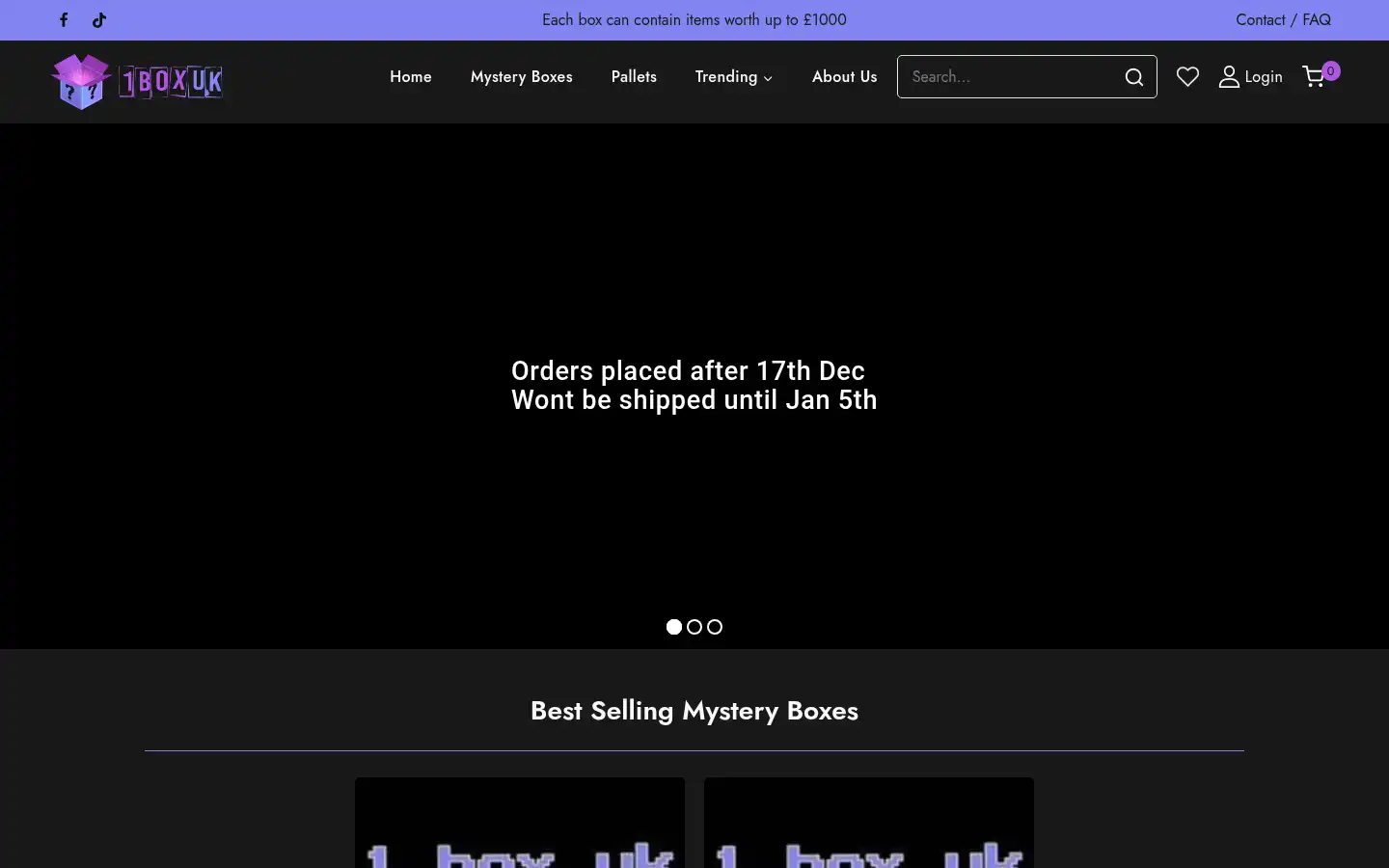 Screenshot of 1boxuk.com