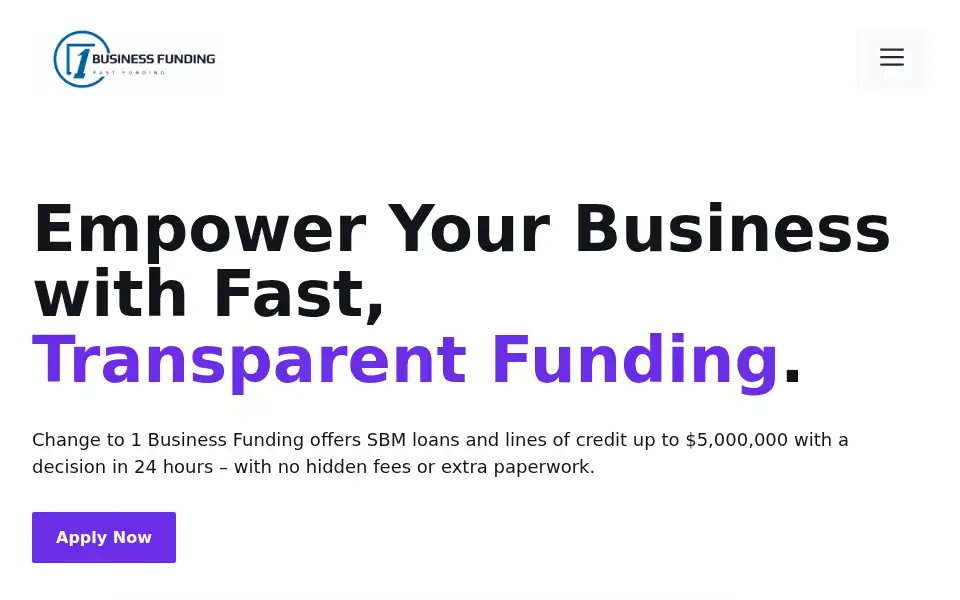 Screenshot of 1businessfunding.com