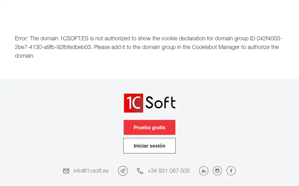 Screenshot of 1csoft.es