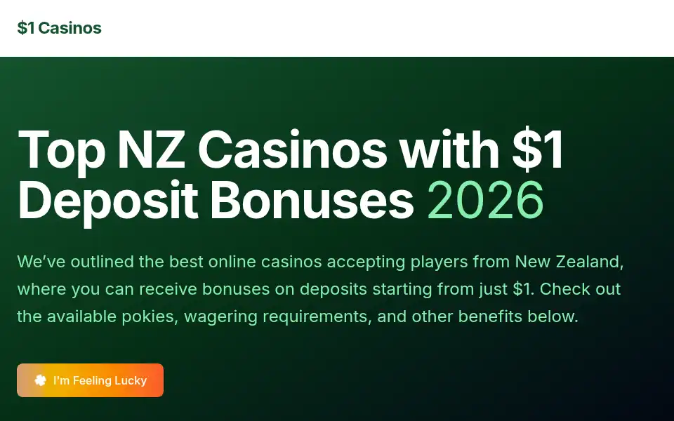 Screenshot of 1dollar-casinos.org