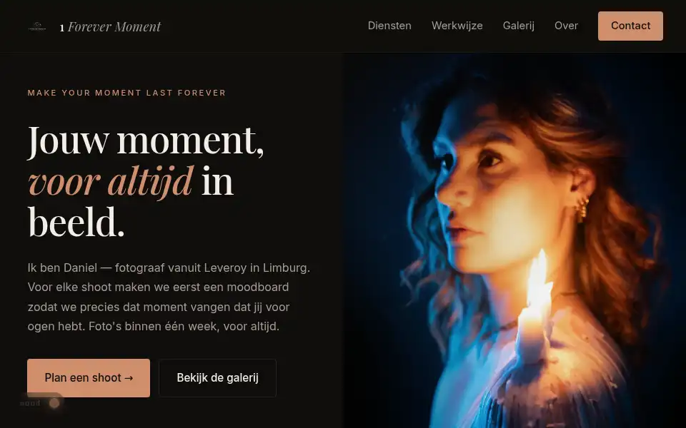 Screenshot of 1forevermoment.nl