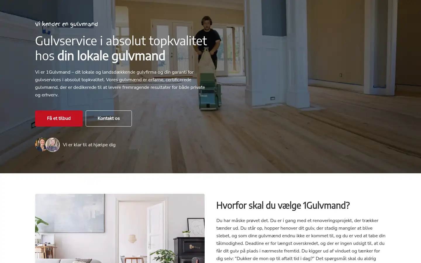 Screenshot of 1gulvmand.dk