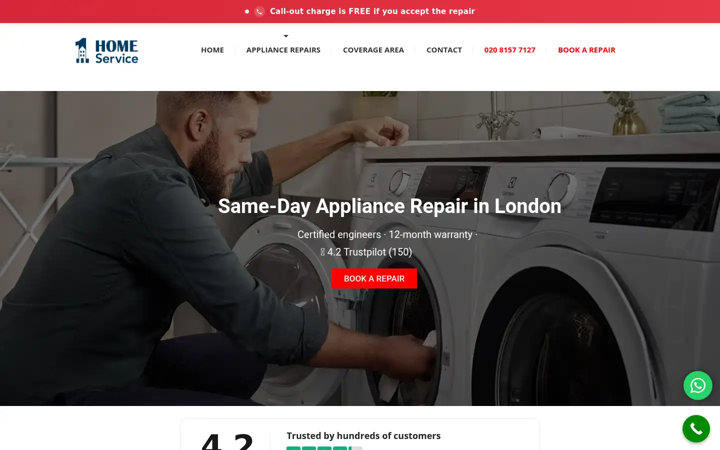 Screenshot of 1homeservice.co.uk