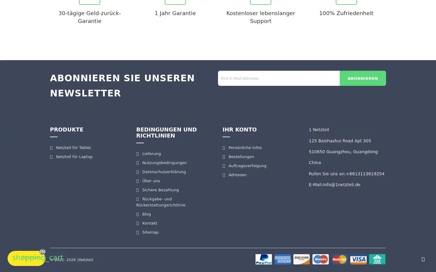 Screenshot of 1netzteil.de