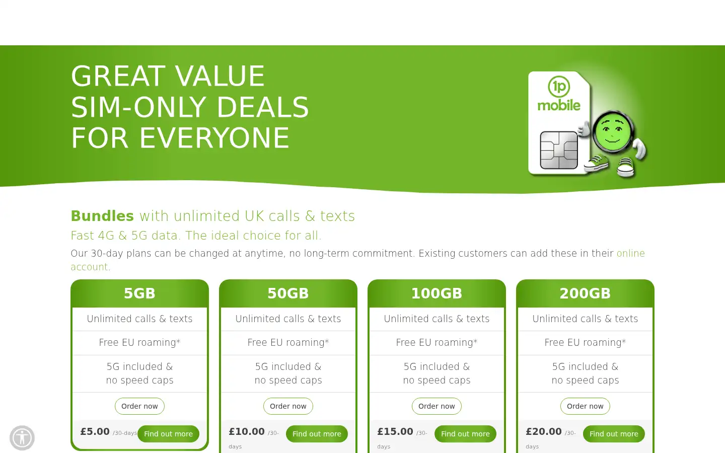 Screenshot of 1pmobile.com