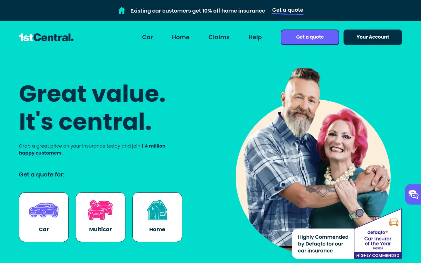 Screenshot of 1stcentralinsurance.com