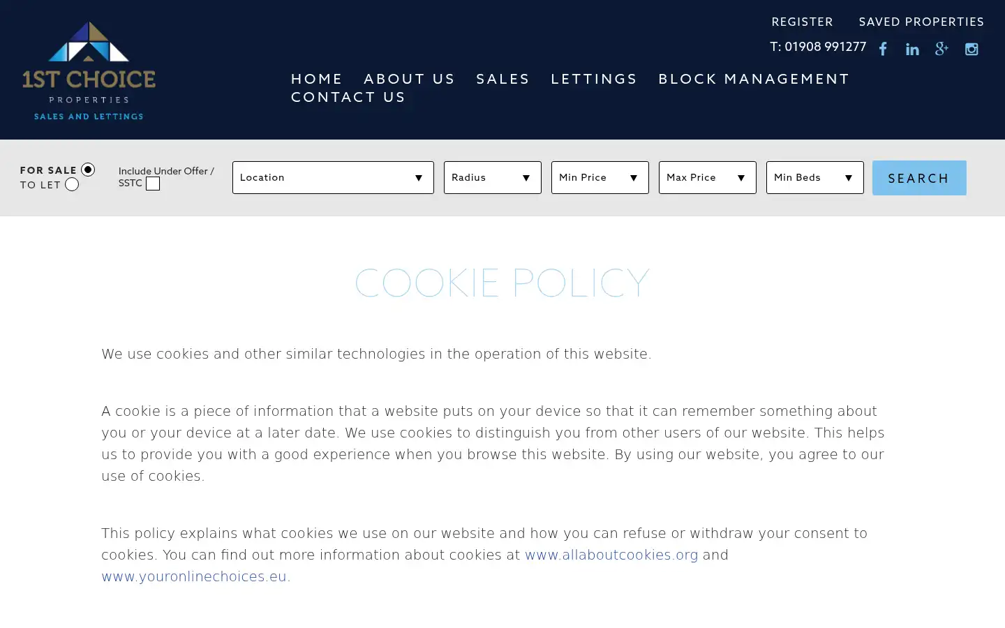 Screenshot of 1stchoice-properties.co.uk