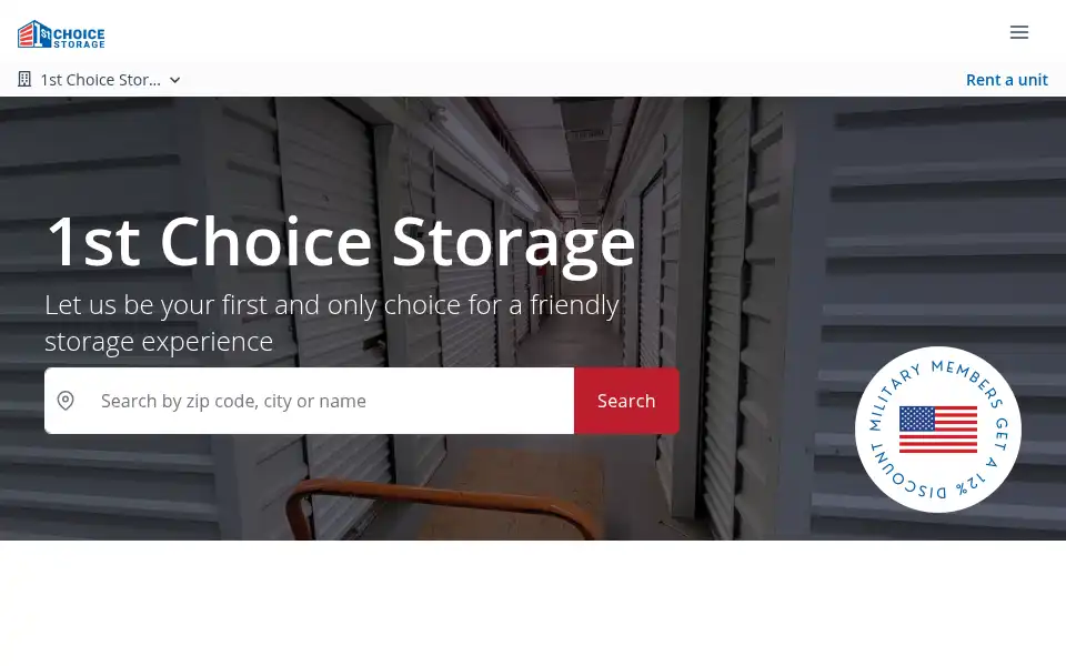 Screenshot of 1stchoiceforstorage.com