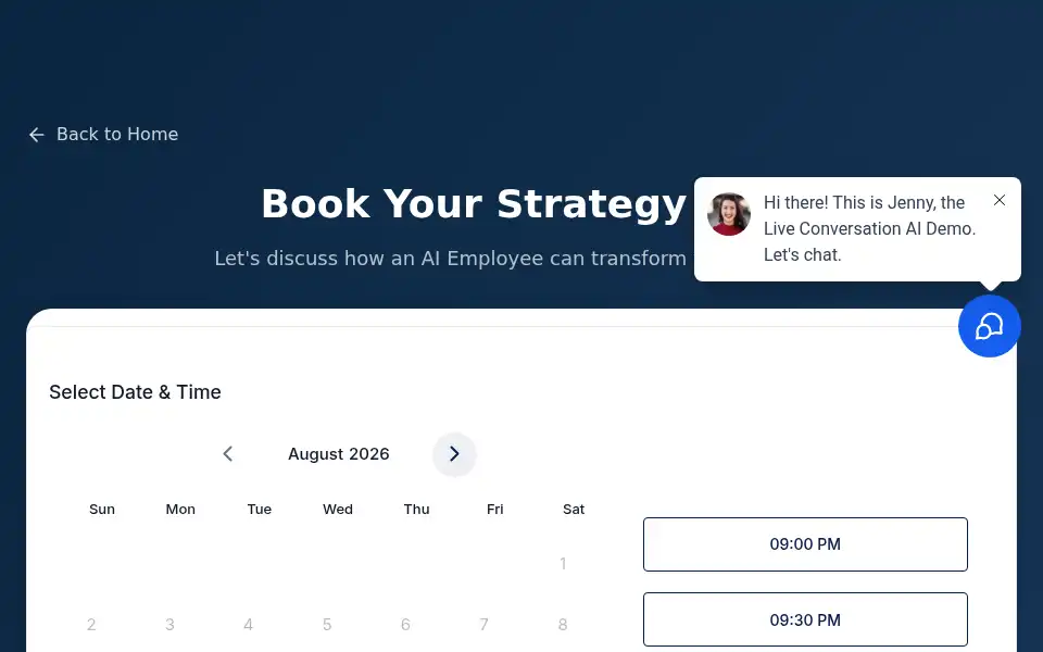 Screenshot of 1stcontact.ai