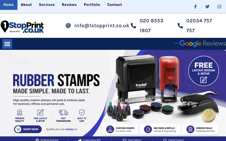 Screenshot of 1stopprint.co.uk