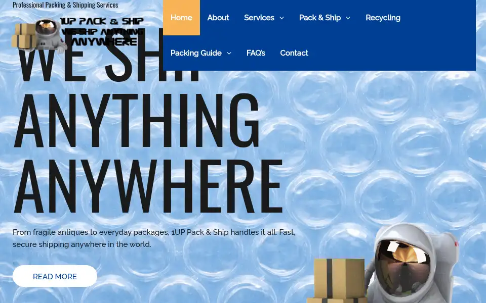 Screenshot of 1uppackandship.com