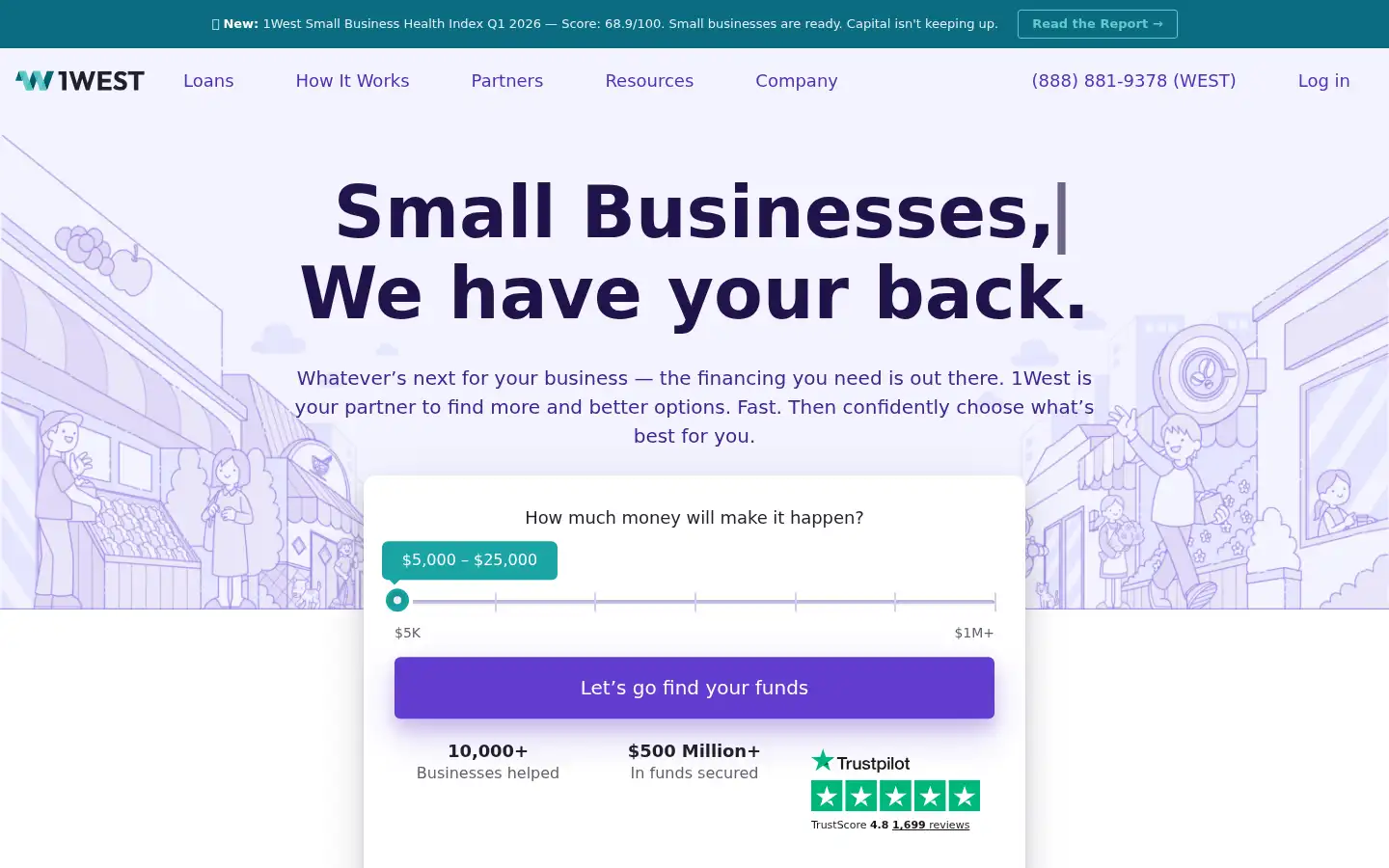 Screenshot of 1west.com