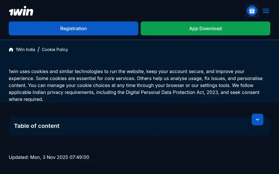 Screenshot of 1win-real.net